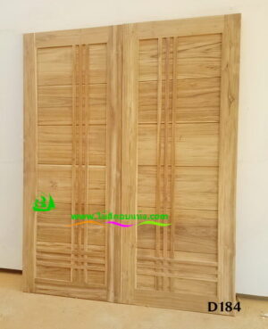 ประตูไม้สักบานเดี่ยว D184 - Image 4