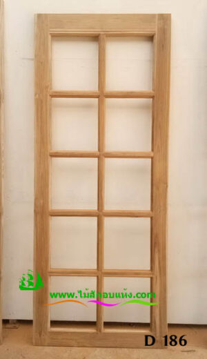 ประตูไม้สักบานเดี่ยว D186 - Image 3