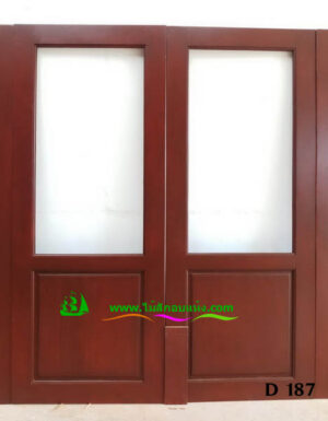 ประตูไม้สักบานเดี่ยว D187 - Image 4