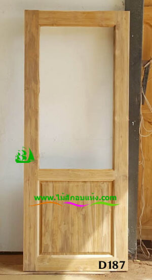 ประตูไม้สักบานเดี่ยว D187 - Image 3