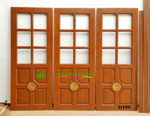 Alternative view of ประตูไม้สักบานเดี่ยว D190