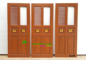 ประตูไม้สักบานเดี่ยว D205 - Image 3