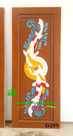 Alternative view of ประตูไม้สักบานเดี่ยว D209