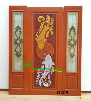 ประตูไม้สักบานเดี่ยว D209 - Image 5