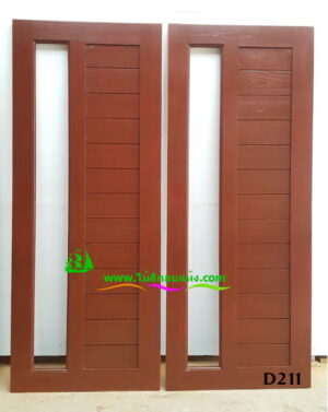 Alternative view of ประตูไม้สักบานเดี่ยว D211