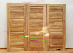 ประตูไม้สักบานเดี่ยว D214 - Image 3