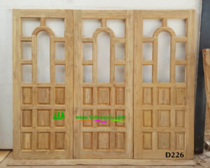 ประตูไม้สักบานเดี่ยว D226 - Image 4