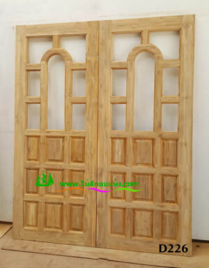 ประตูไม้สักบานเดี่ยว D226 - Image 3