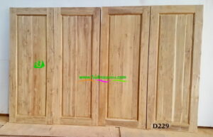 ประตูไม้สักบานเดี่ยว D229 - Image 5
