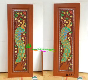 ประตูไม้สักบานเดี่ยว D231 - Image 7