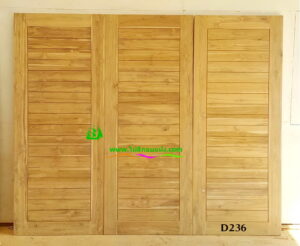 ประตูไม้สักบานเดี่ยว D236 - Image 3