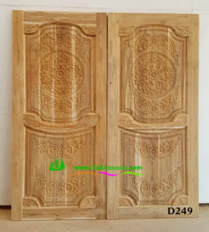 ประตูไม้สักบานเดี่ยว D249 - Image 3