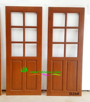 Alternative view of ประตูไม้สักบานเดี่ยว D260