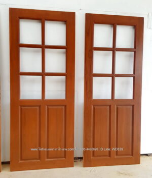 ประตูไม้สักบานเดี่ยว D260 - Image 3