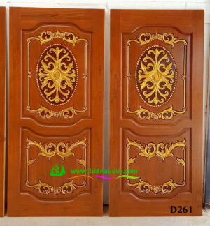 ประตูไม้สักบานเดี่ยว D261 - Image 3