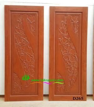 ประตูไม้สักบานเดี่ยว D265 - Image 2