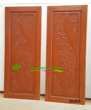 ประตูไม้สักบานเดี่ยว D265 - Image 3
