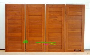 ประตูไม้สักบานเดี่ยว D266 - Image 3