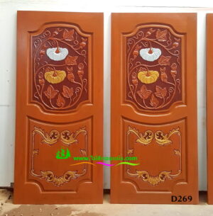 ประตูไม้สักบานเดี่ยว D269 - Image 2