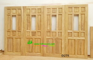 ประตูไม้สักบานเดี่ยว D275 - Image 3