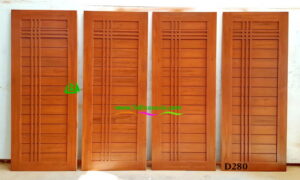 Alternative view of ประตูไม้สักบานเดี่ยว D280