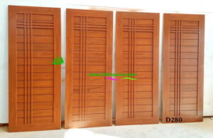 ประตูไม้สักบานเดี่ยว D280 - Image 3