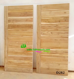 ประตูไม้สักบานเดี่ยว D282 - Image 3