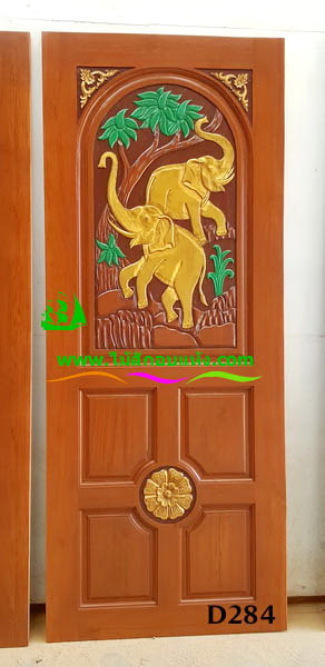 Alternative view of ประตูไม้สักบานเดี่ยว D284