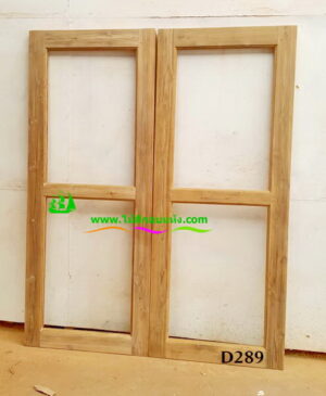 ประตูไม้สักบานเดี่ยว D289 - Image 3