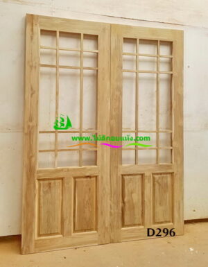 ประตูไม้สักบานเดี่ยว D296 - Image 3