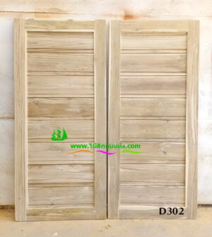 ประตูไม้สักบานเดี่ยว D302 - Image 3