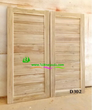 ประตูไม้สักบานเดี่ยว D302 - Image 4