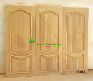ประตูไม้สักบานเดี่ยว D303 - Image 3