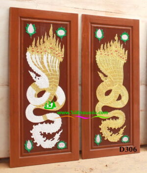 Alternative view of ประตูไม้สักบานเดี่ยว D306