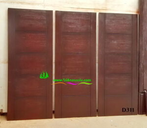 ประตูไม้สักบานเดี่ยว D311 - Image 3