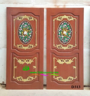 ประตูไม้สักบานเดี่ยว D313 - Image 4