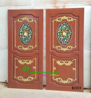ประตูไม้สักบานเดี่ยว D313 - Image 5