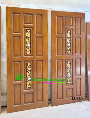 ประตูไม้สักบานเดี่ยว D315 - Image 3