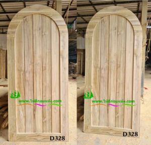 ประตูไม้สักบานเดี่ยว D328 - Image 5