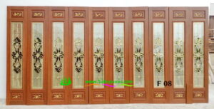 Alternative view of ประตูบานเฟี้ยมไม้สัก F08