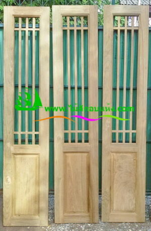 Alternative view of ประตูบานเฟี้ยมไม้สัก F09