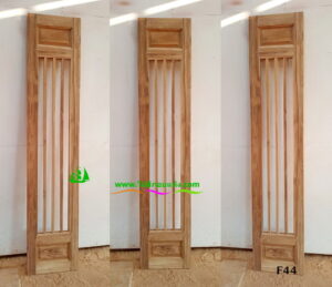 ประตูบานเฟี้ยมไม้สัก F44 - Image 4