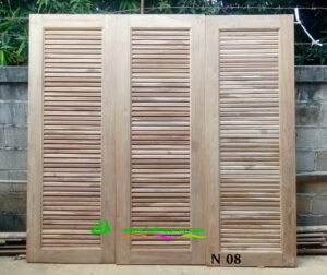 ประตูห้องน้ำไม้สัก N08 - Image 6