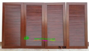 ประตูห้องน้ำไม้สัก N08 - Image 5
