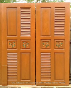 Alternative view of ประตูห้องน้ำไม้สัก N10