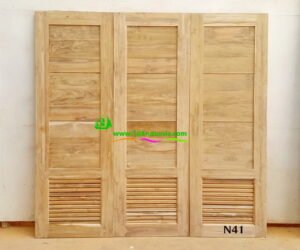 Alternative view of ประตูห้องน้ำไม้สัก N41