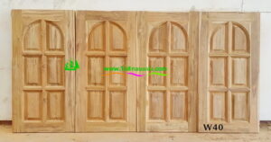 หน้าต่างไม้สัก W40 - Image 4